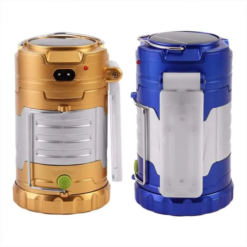 3-Mode Solar Rechargeable LED Lantern/Flashlight with USB Power Bank