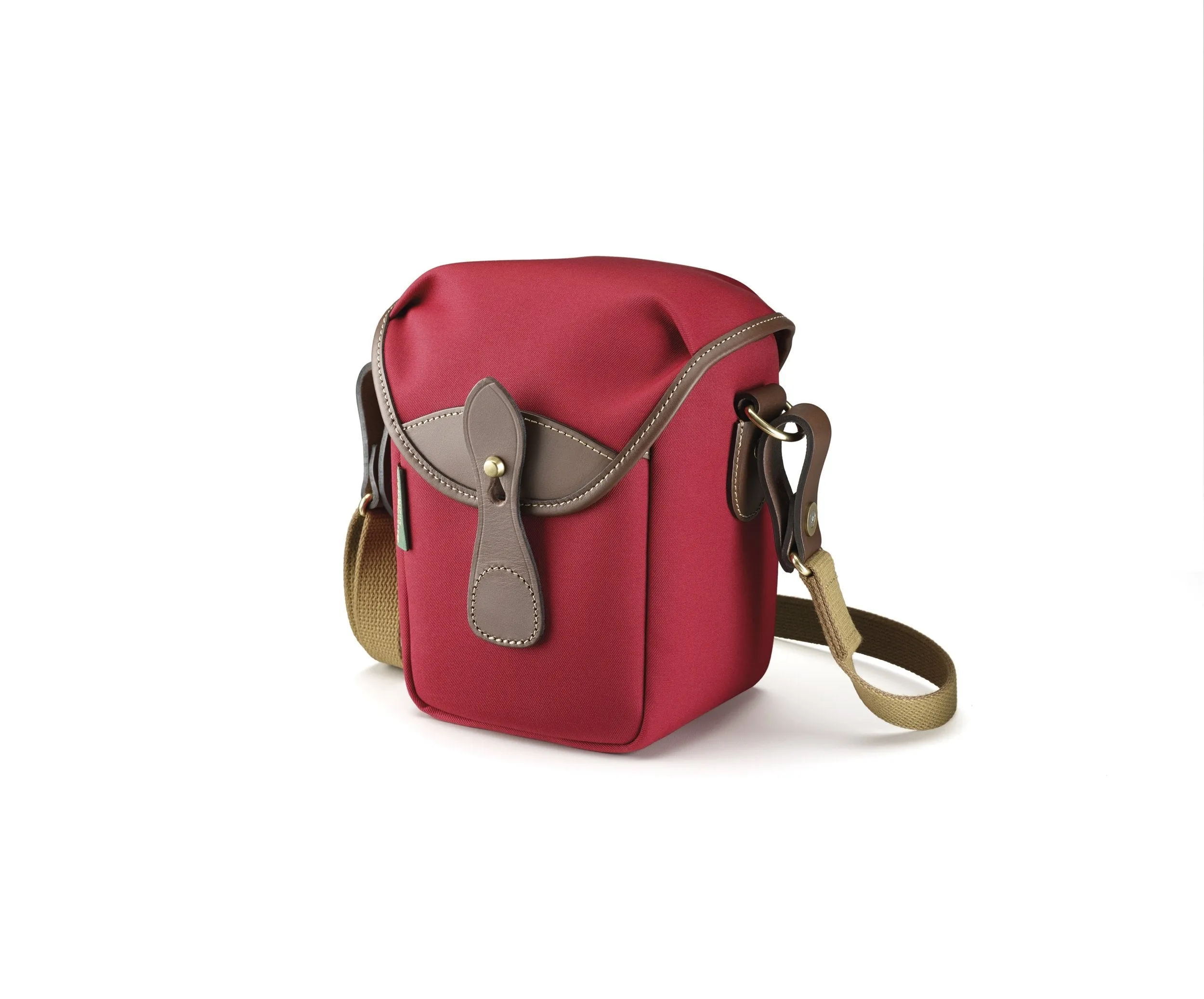 72 Camera Bag - Burgundy Canvas / Chocolate Leather