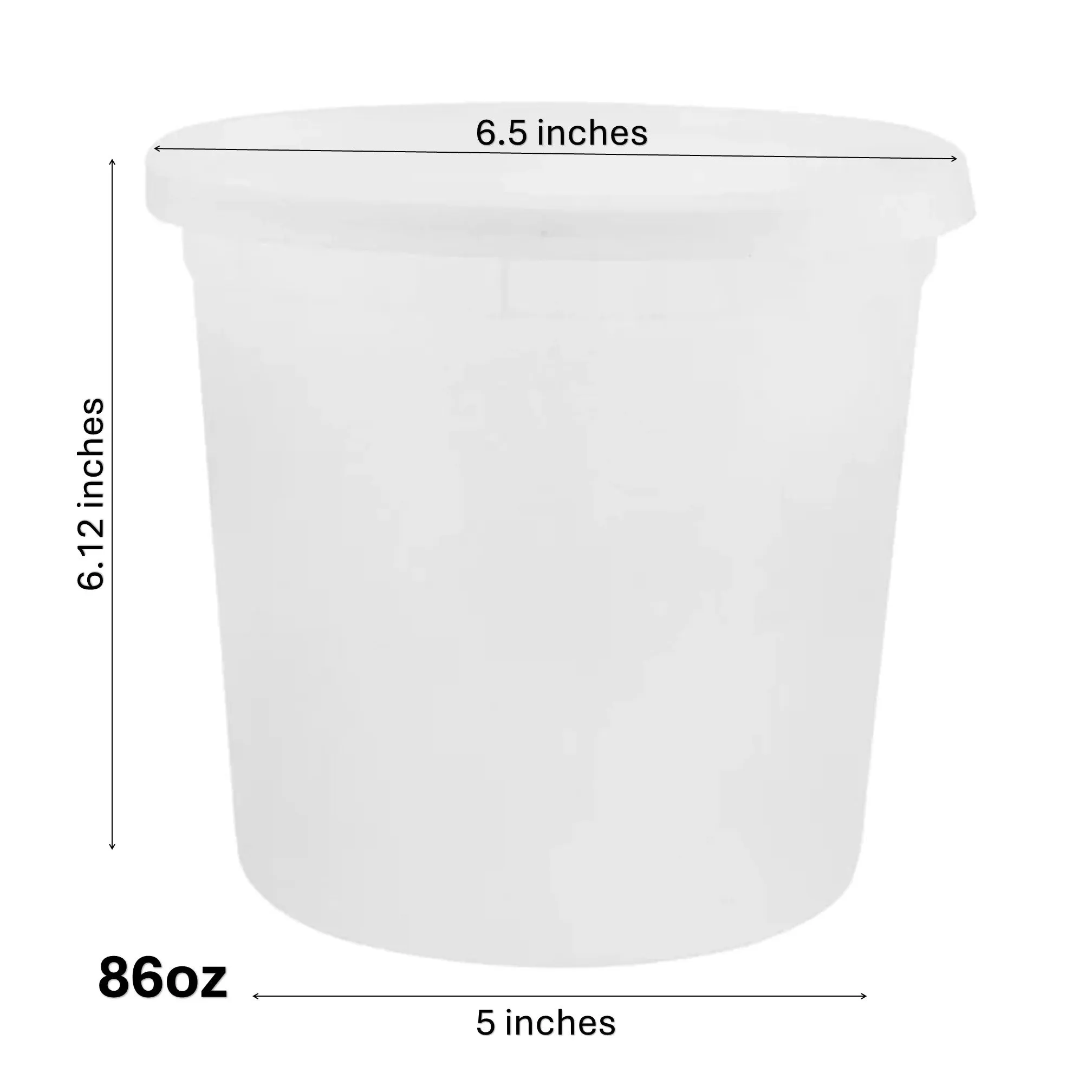 86oz Extra Strong Quality Heavyweight Deli Container with Lids