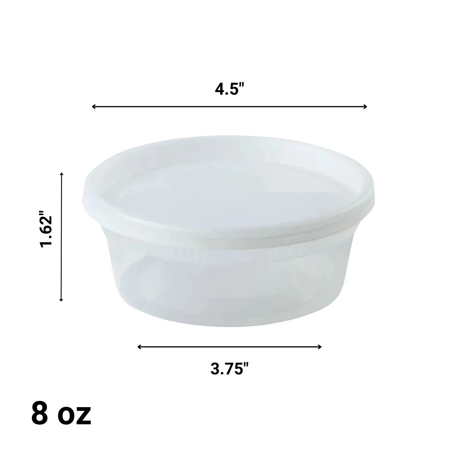 8oz Extra Strong Quality Heavyweight Deli Container with Lid