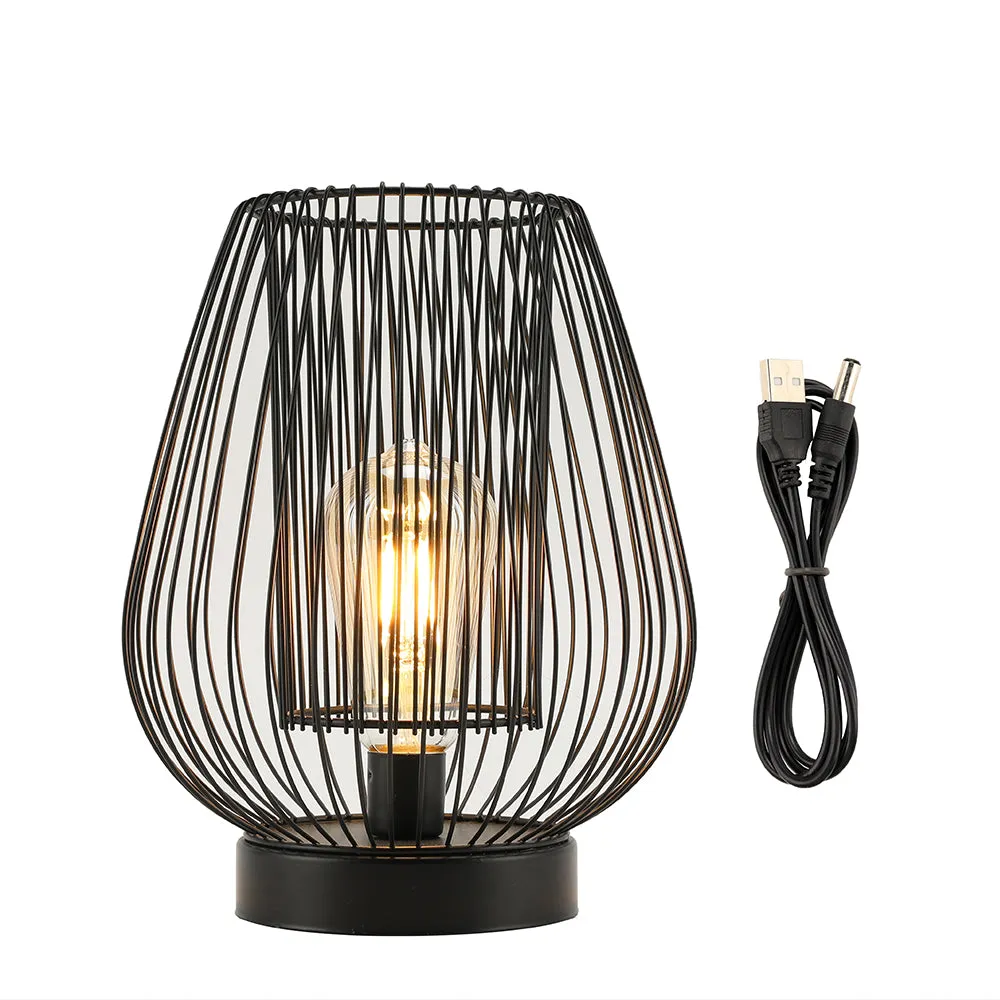 9.5''High Cage Battery Powered Table Lamp( Egg）