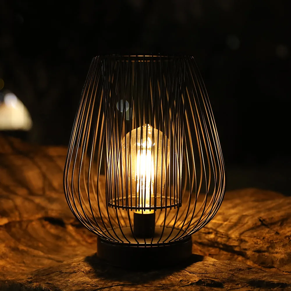 9.5''High Cage Battery Powered Table Lamp( Egg）