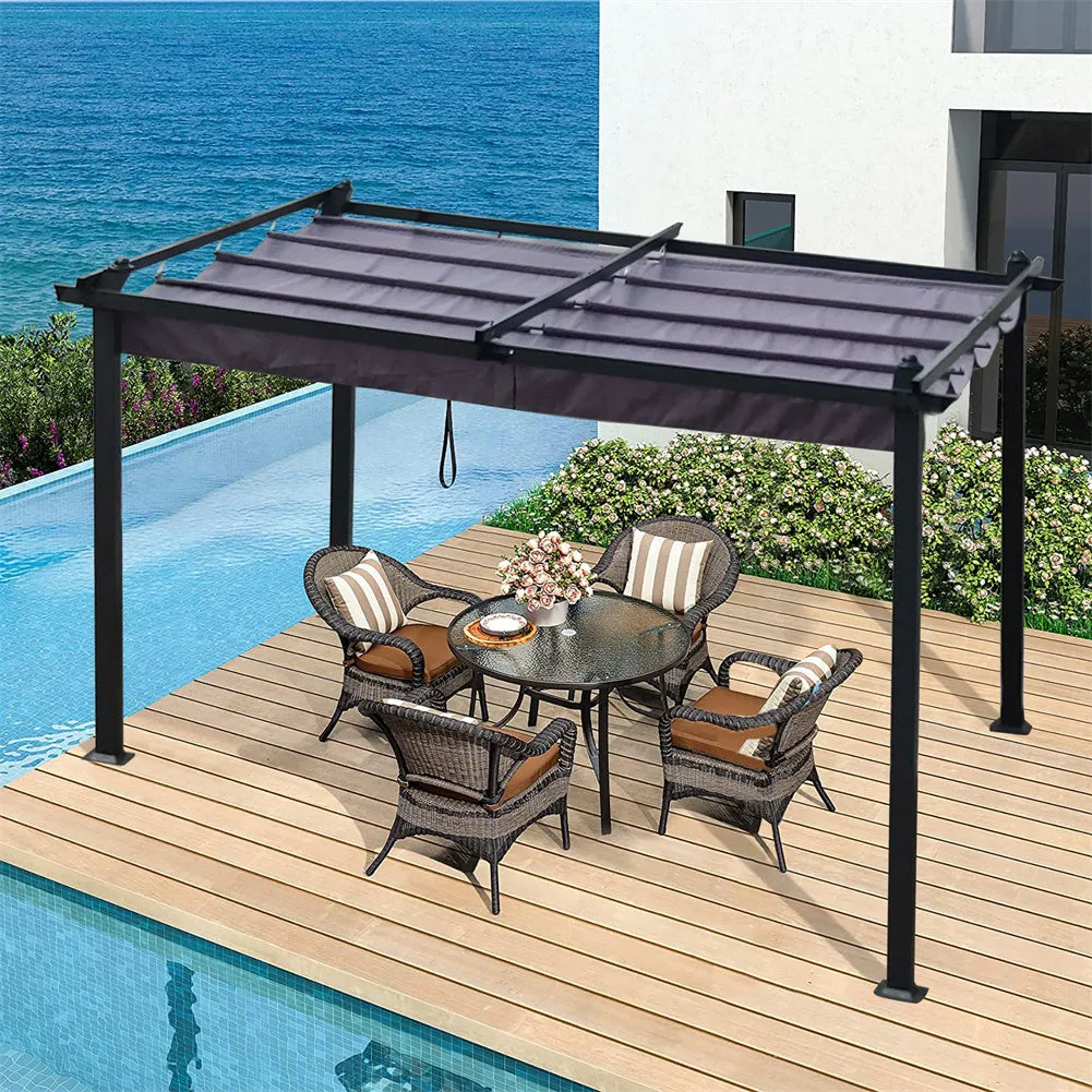 ALICIAN Outdoor Patio Retractable Pergola Shady Shelters