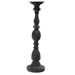 Aluminium Black Candlestick 24cm