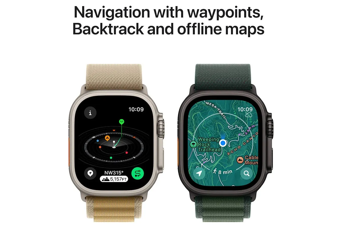 Apple Watch Ultra 2 GPS   Cellular | 49mm | Black Titanium Case with Dark Green Alpine Loop Large