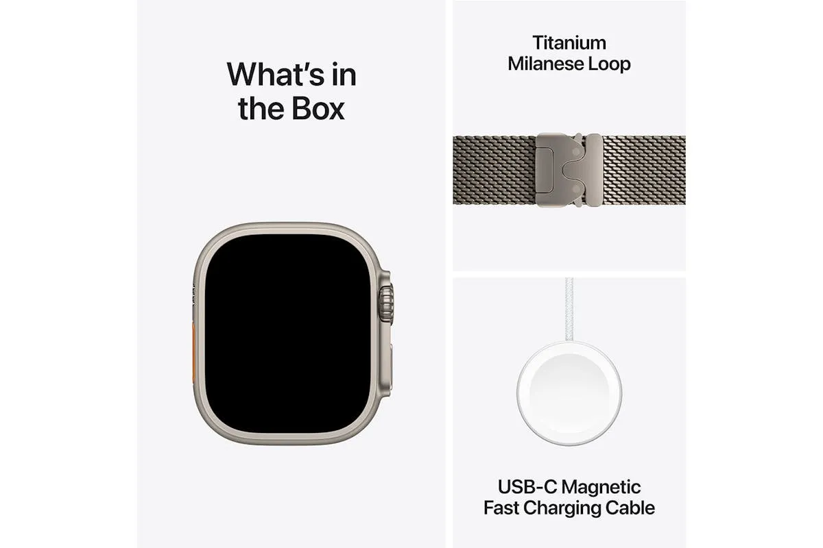 Apple Watch Ultra 2 GPS   Cellular | 49mm | Natural Titanium Case with Natural Titanium Milanese Loop Large