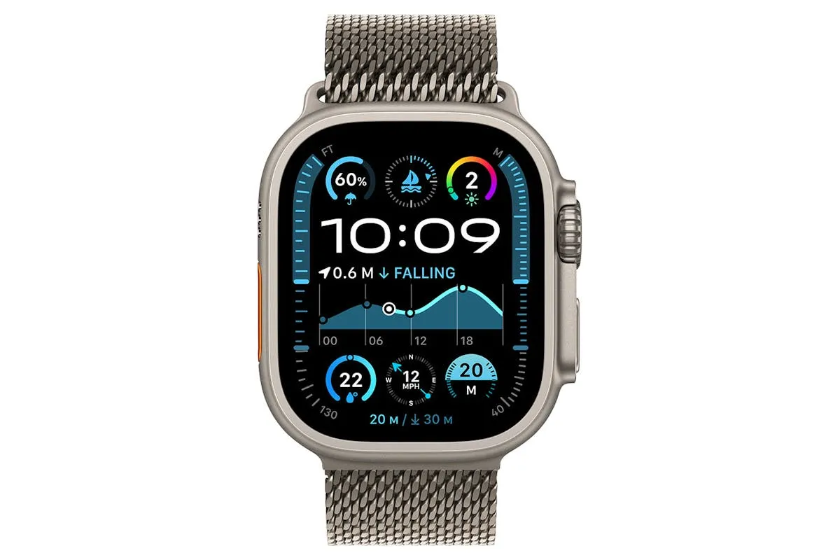 Apple Watch Ultra 2 GPS   Cellular | 49mm | Natural Titanium Case with Natural Titanium Milanese Loop Large