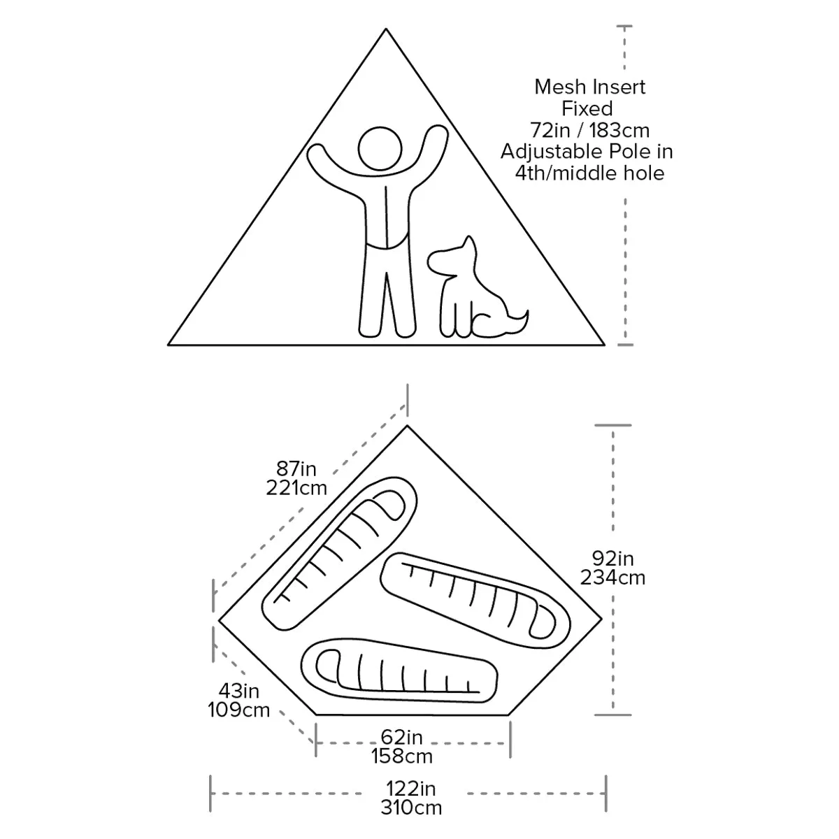 Big Agnes Gold Camp UL 3 Mesh Inner