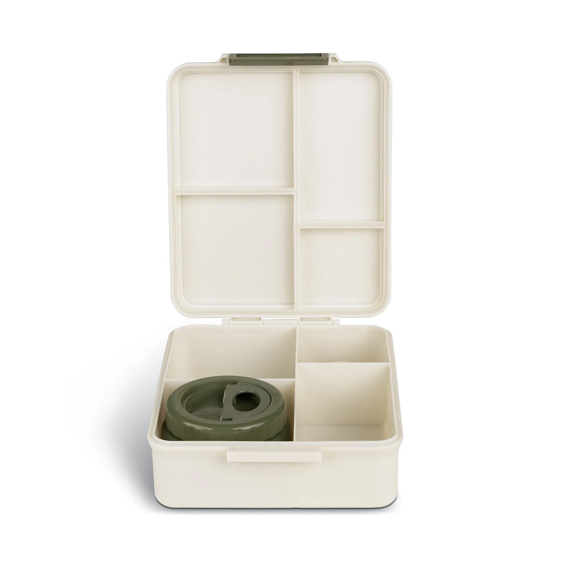 Citron Grand Lunchbox with Insulated Food Jar and Saucer - Dino - Green