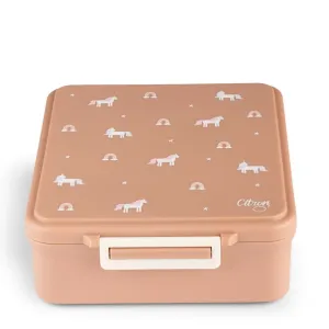 Citron Grand Lunchbox with Insulated Food Jar and Saucer - Unicorn - Blush Pink