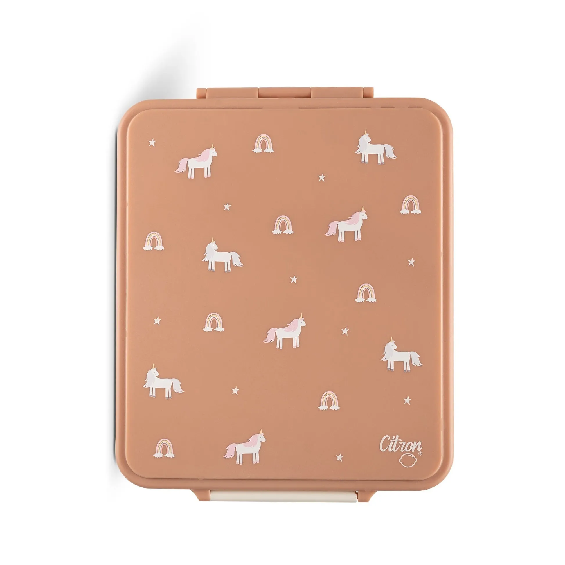 Citron Grand Lunchbox with Insulated Food Jar and Saucer - Unicorn - Blush Pink