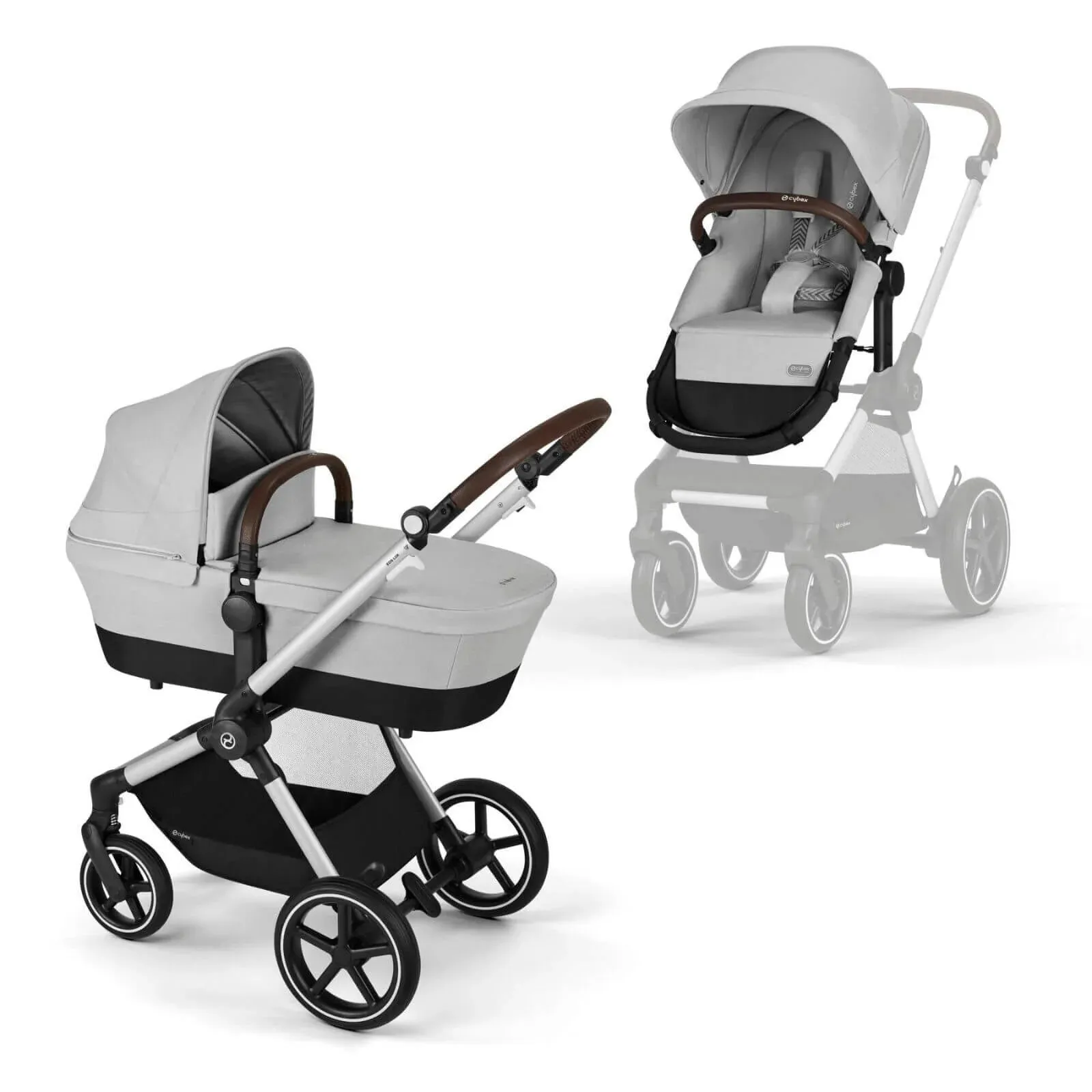 Cybex Eos Lux Silver 2-in-1 Pushchair - Lava Grey