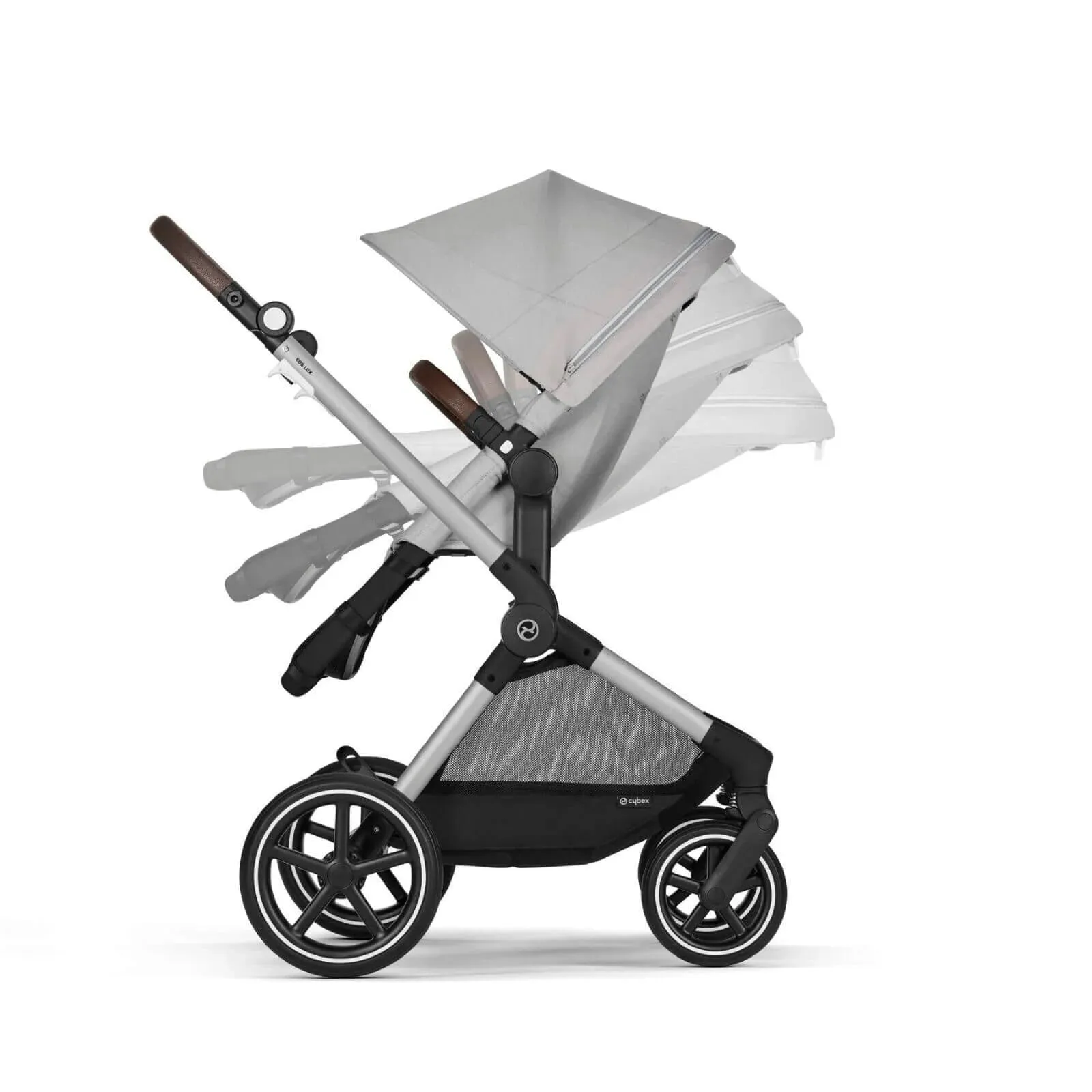 Cybex Eos Lux Silver 2-in-1 Pushchair - Lava Grey