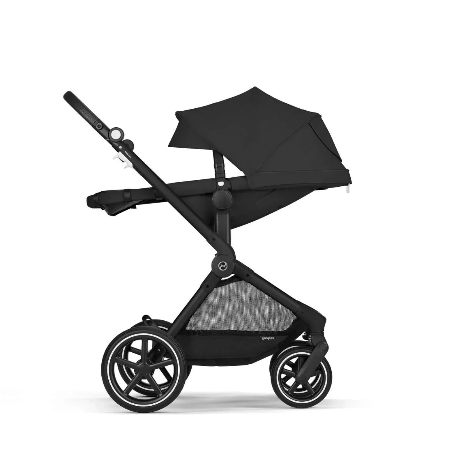 Cybex Eos Lux Silver 2-in-1 Pushchair - Moon Black