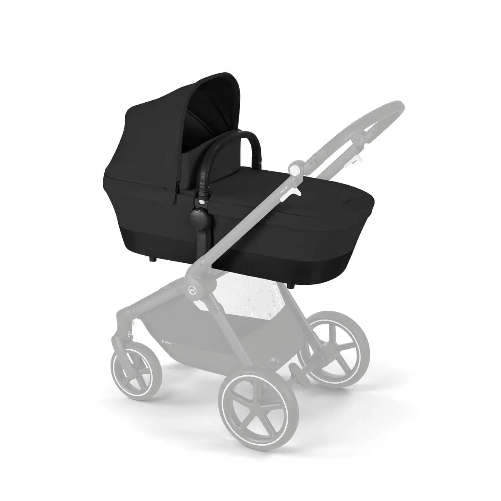 Cybex Eos Lux Silver 2-in-1 Pushchair - Moon Black