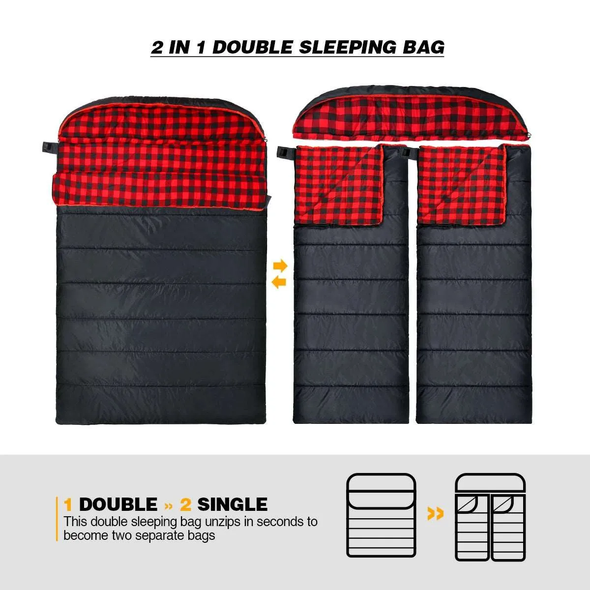 Double Sleeping Bag for Adults