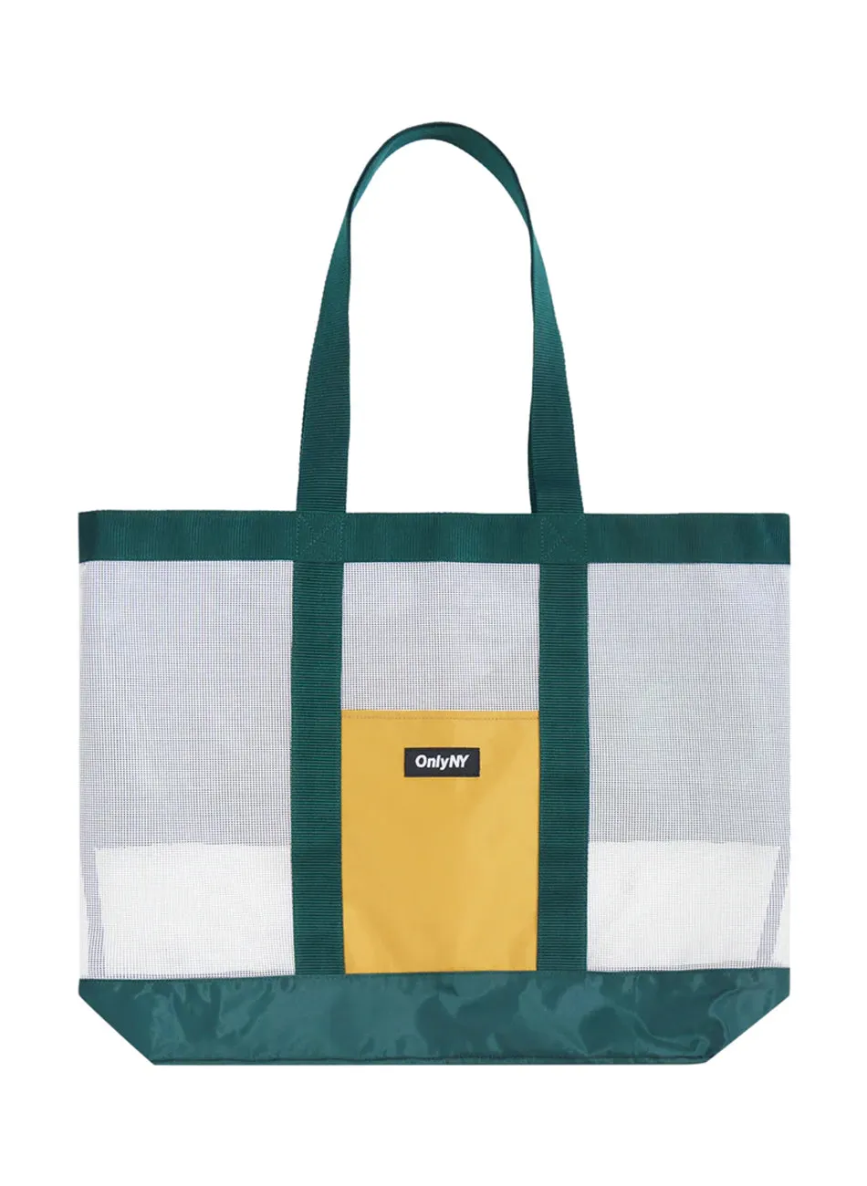 Durable Coated Mesh Tote Bag - Forest Green