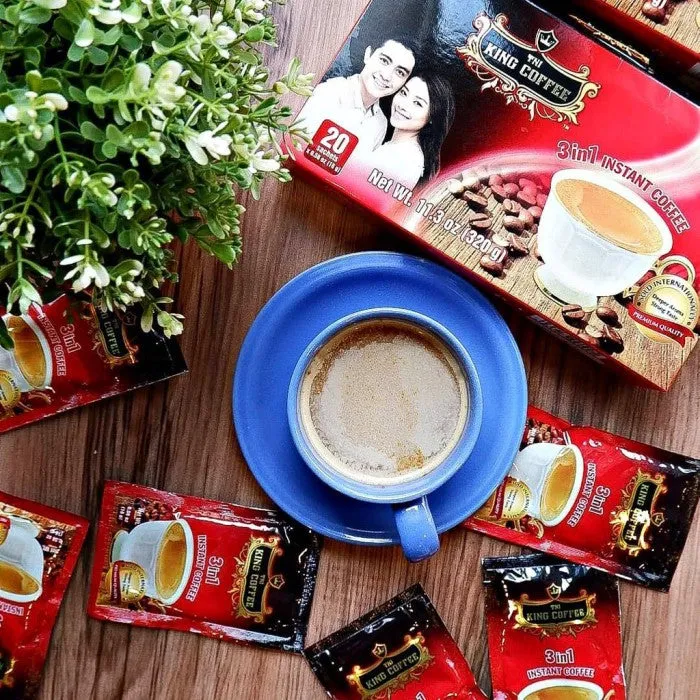 DUS Karton King Coffee 3 in 1 Premium 5 Bags Per Bags isi 88 sachets