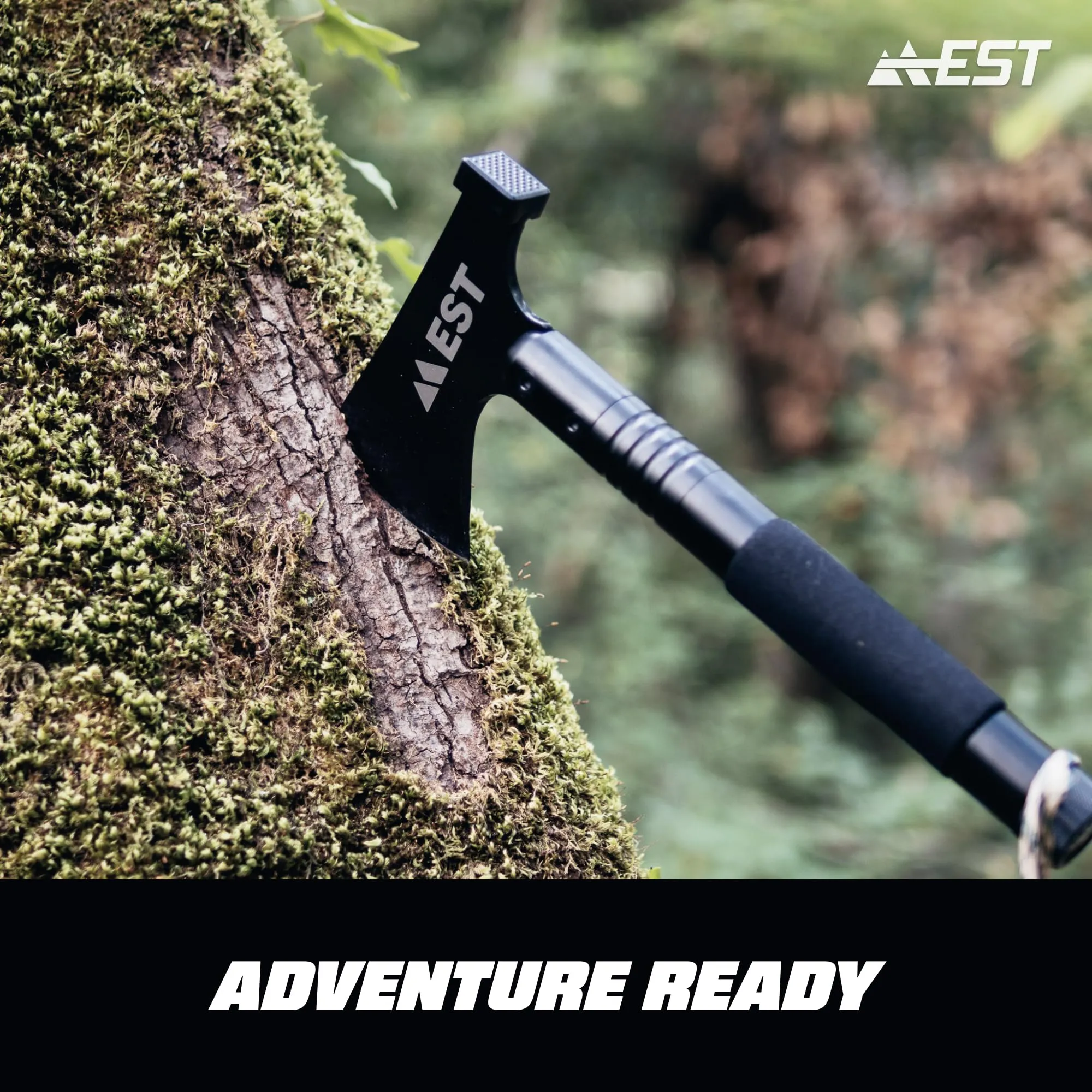 EST Gear Camp Axe and Folding Survival Shovel 20-in-1 Heavyduty Compact Military Multitool Hatchet for Off Roading, Camping, Survivalist and Emergency - Lifetime Replacement