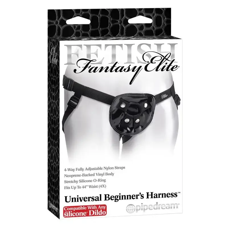 Fetish Fantasy Black Adjustable Strap-on Harness with Silicone O-ring