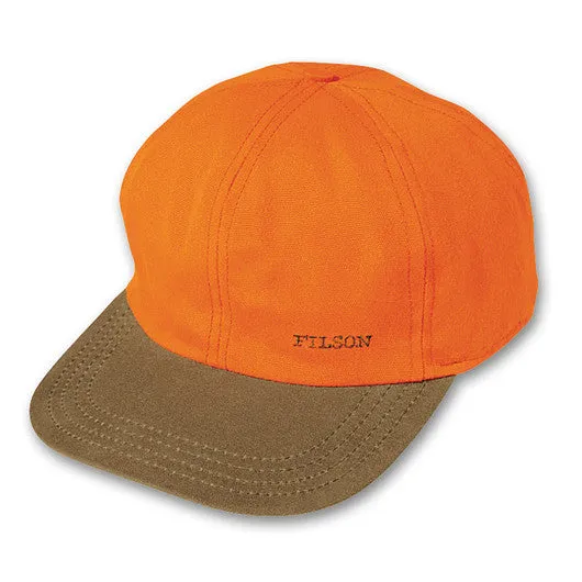 Filson Insulated Tin Cloth Cap with Blaze Orange