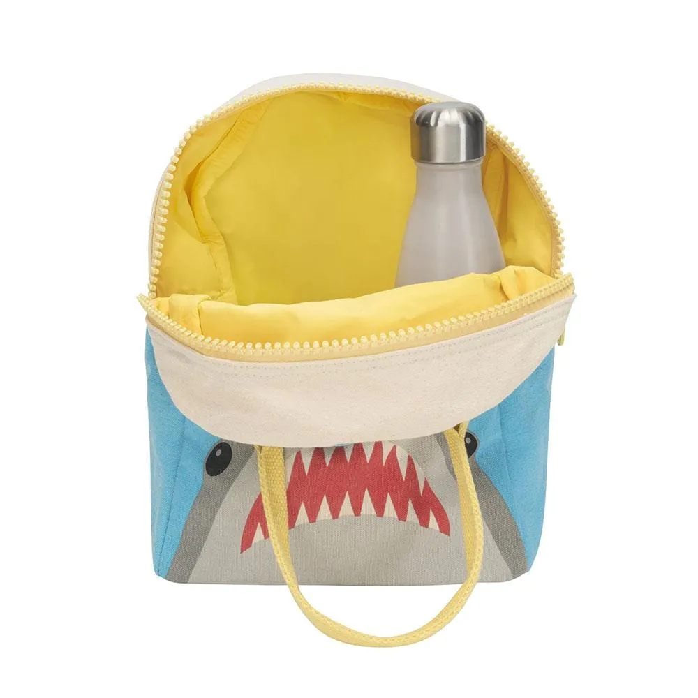 Fluf Organic Cotton Zip Lunch Bag Shark