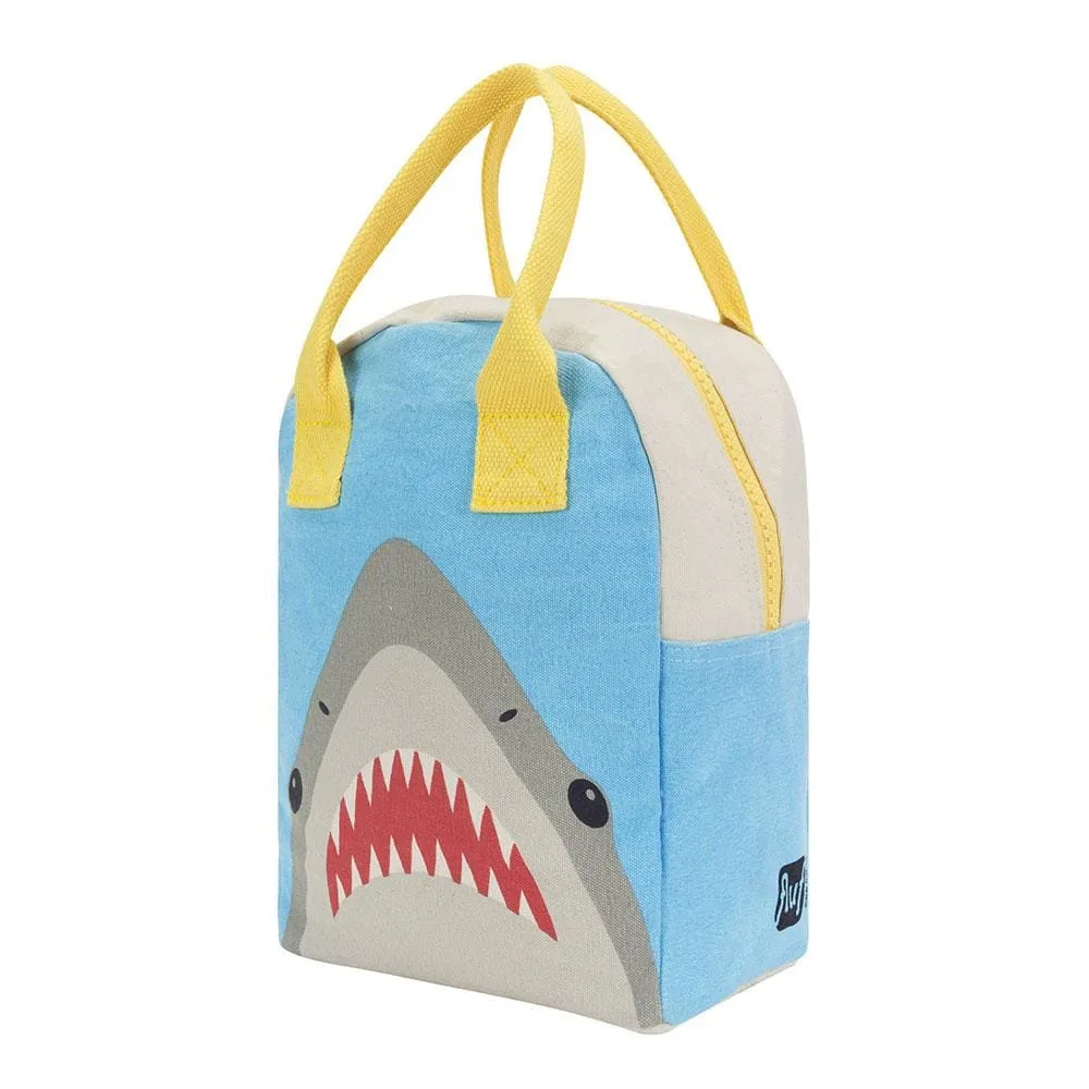 Fluf Organic Cotton Zip Lunch Bag Shark