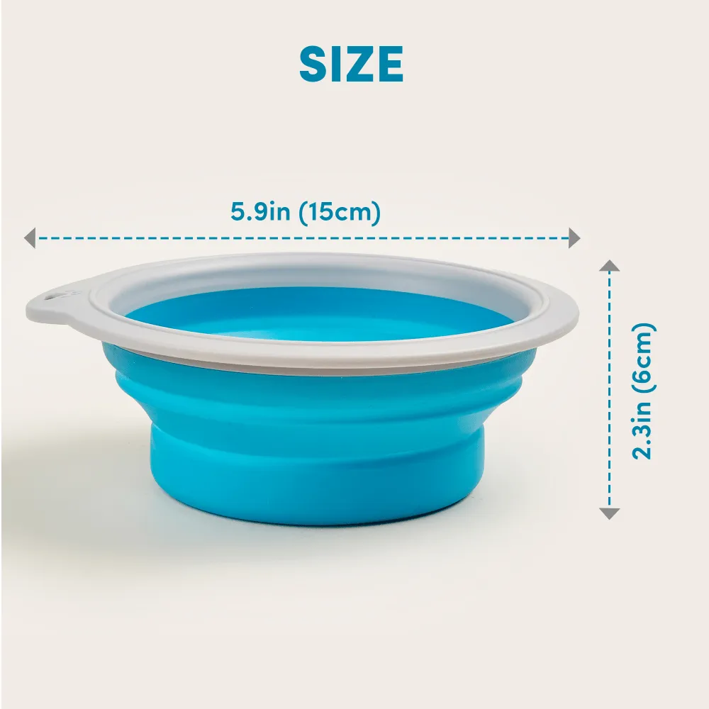 Fofos Collapsible Bowl for Dogs (Blue)