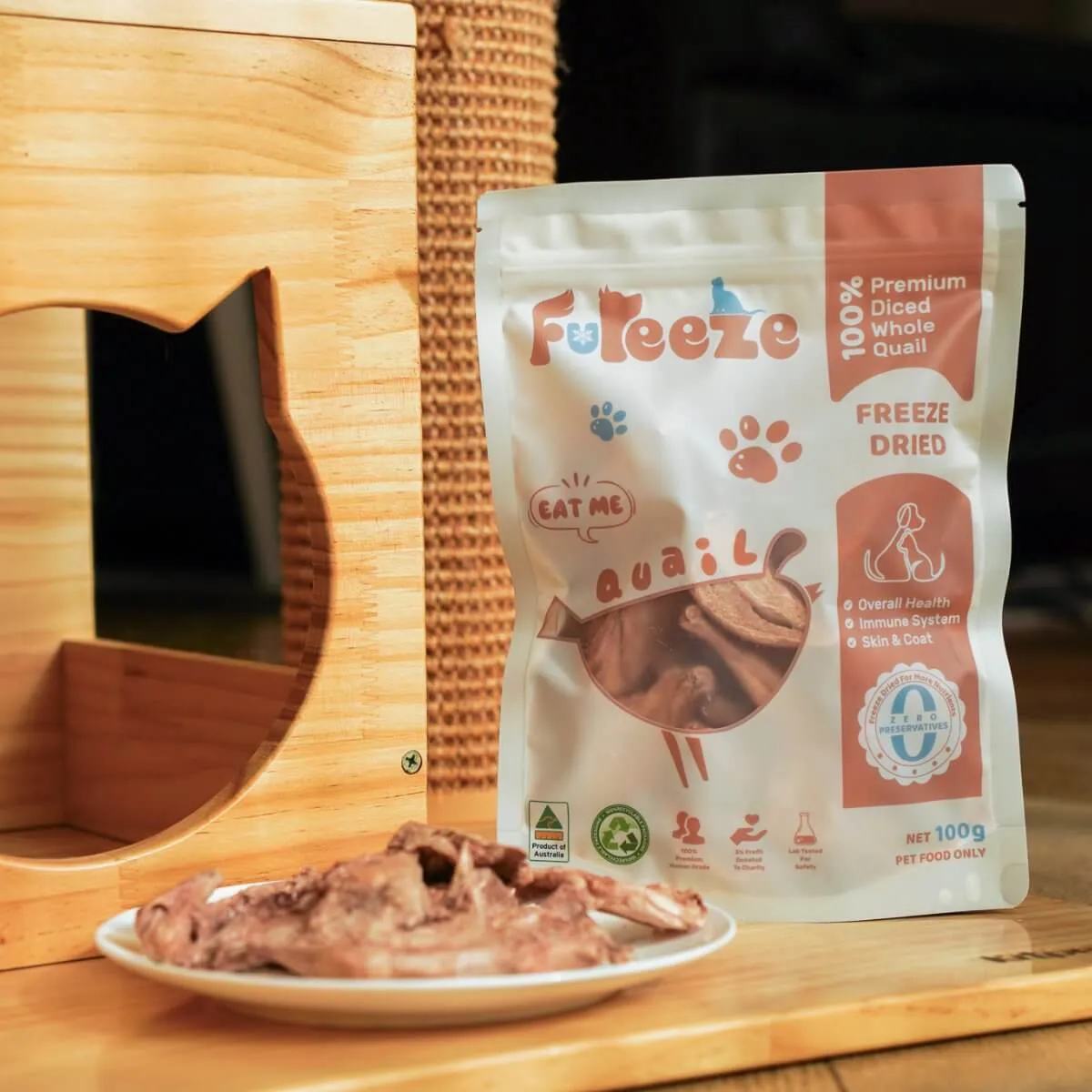 Freeze Dried Quail By Fureeze™100g