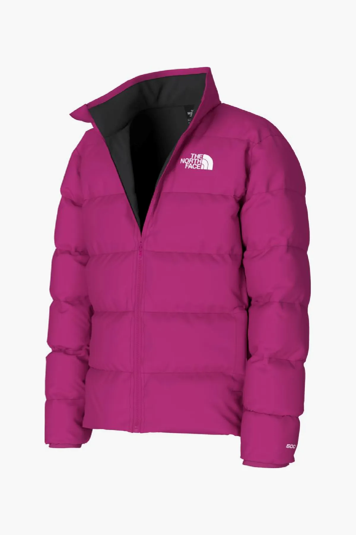 Girls Jacket North Face Teen Reversible North Down Fuchsia Pink