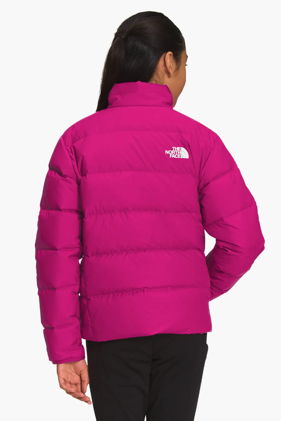 Girls Jacket North Face Teen Reversible North Down Fuchsia Pink