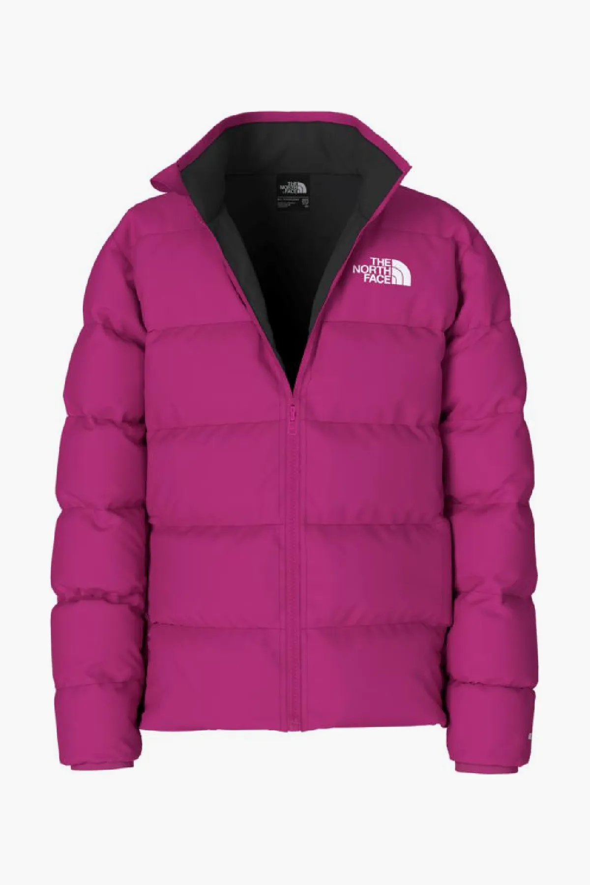 Girls Jacket North Face Teen Reversible North Down Fuchsia Pink