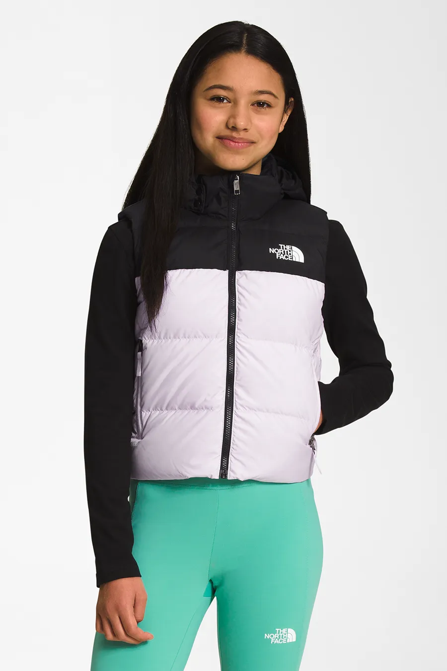 Girls Vest North Face Reversible North Down Hooded (Size 10 left)