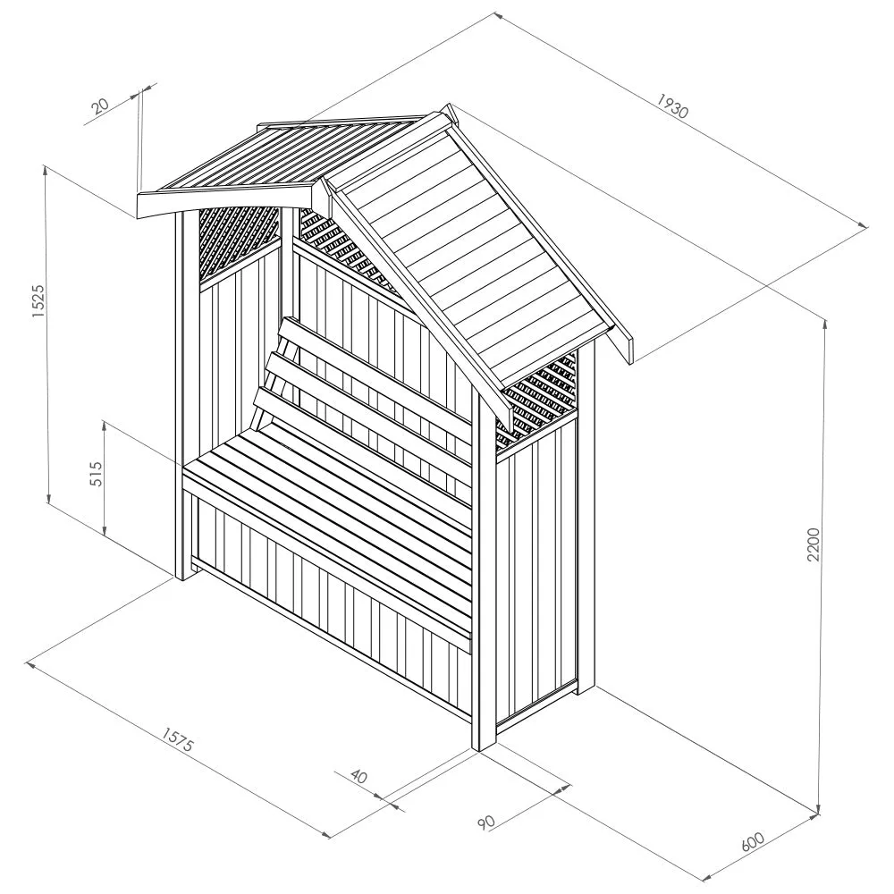 Hampshire Arbour with Storage Box