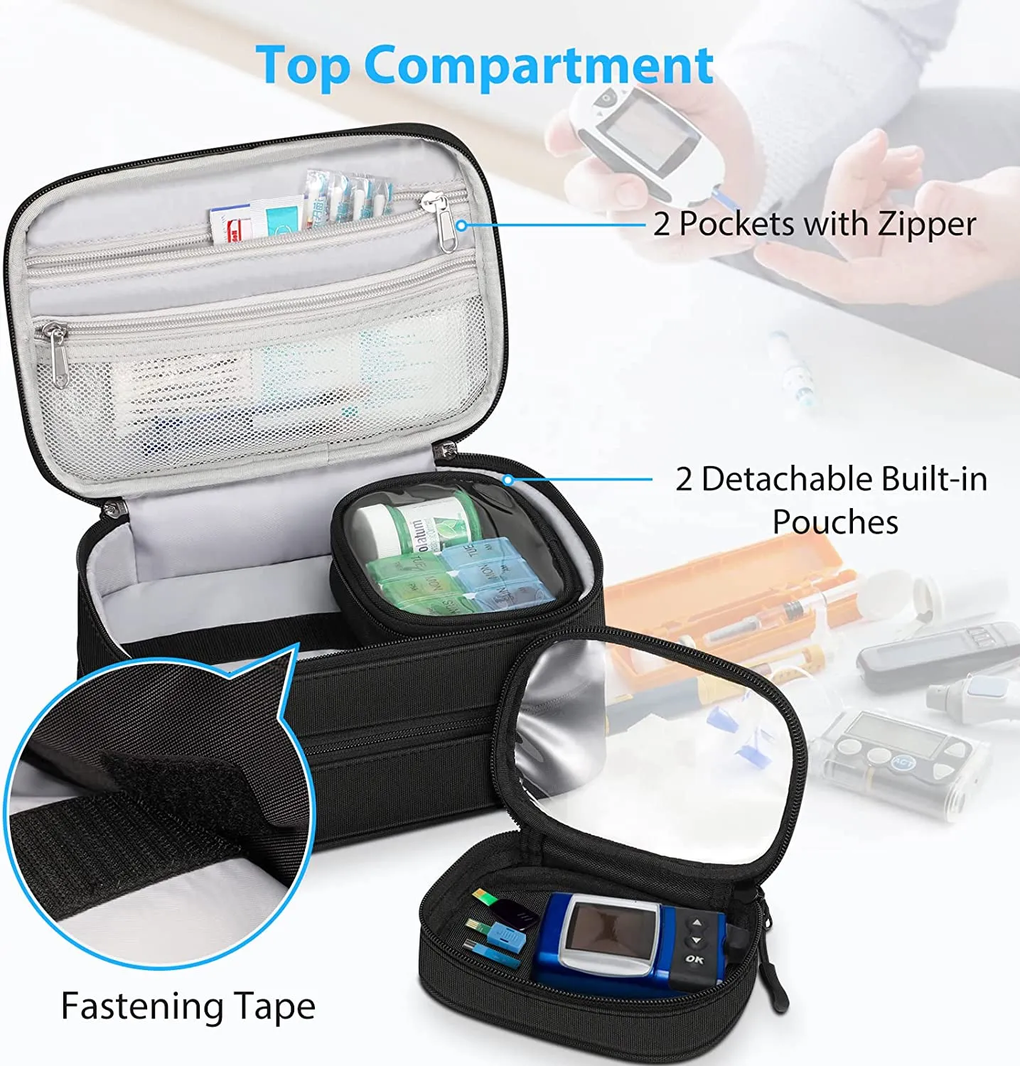 Insulin Cool Bag with 4 Ice Packs