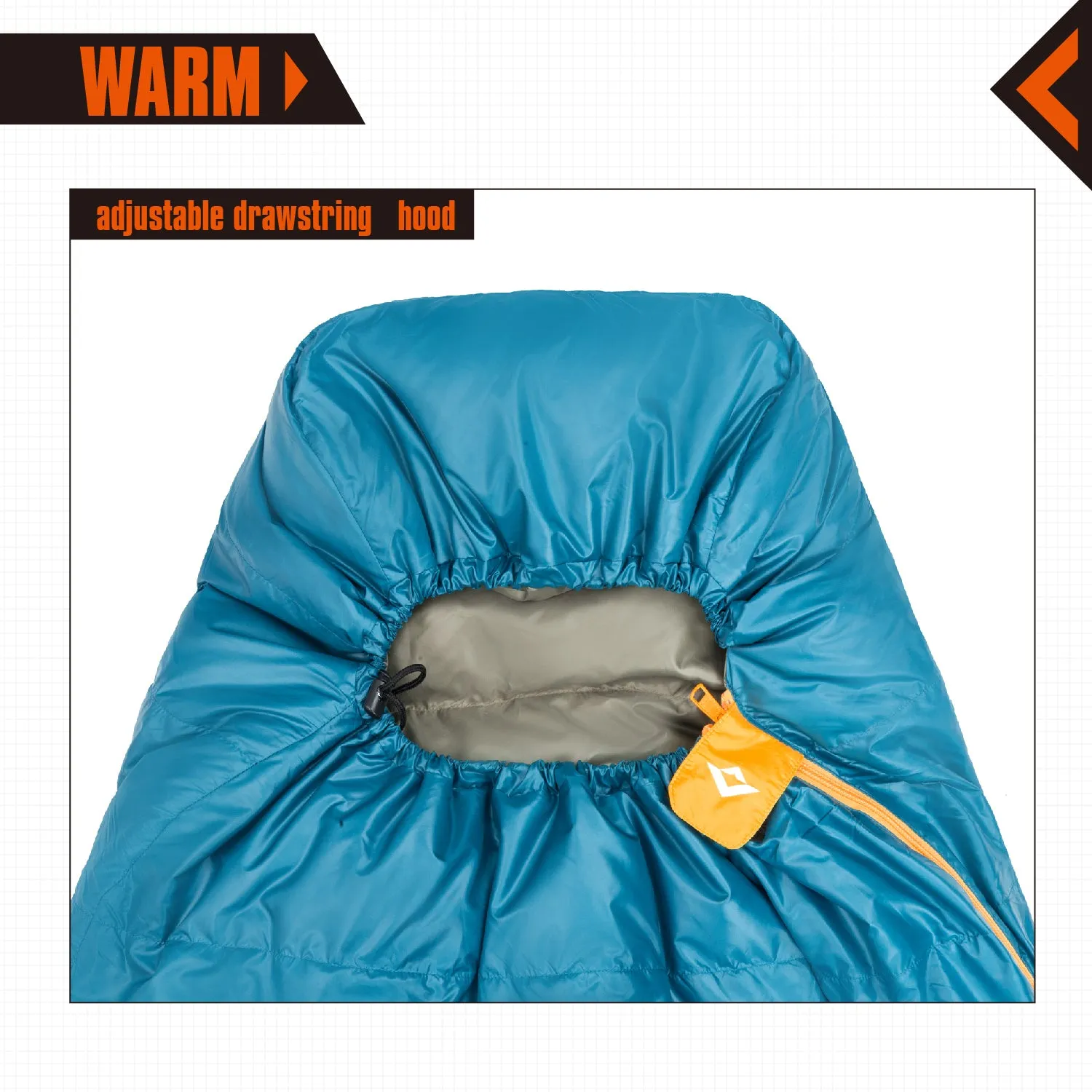 KingCamp FAVOURER 600 Hooded Rectangular Down Sleeping Bag