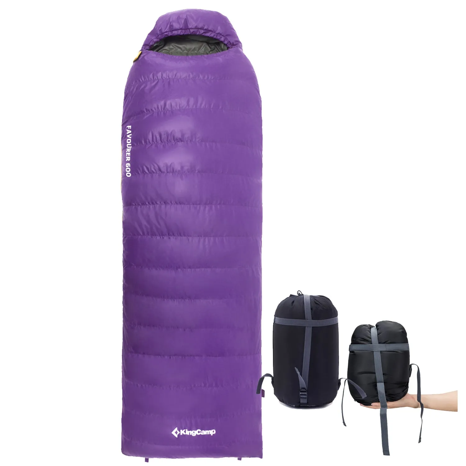 KingCamp FAVOURER 600 Hooded Rectangular Down Sleeping Bag