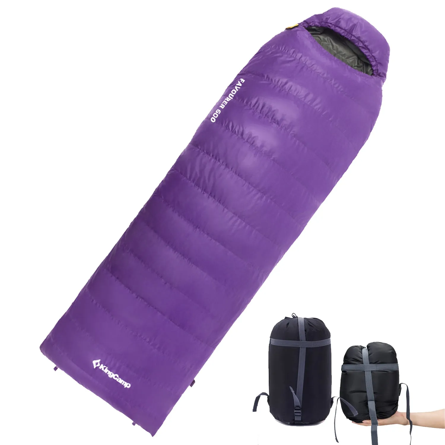 KingCamp FAVOURER 600 Hooded Rectangular Down Sleeping Bag