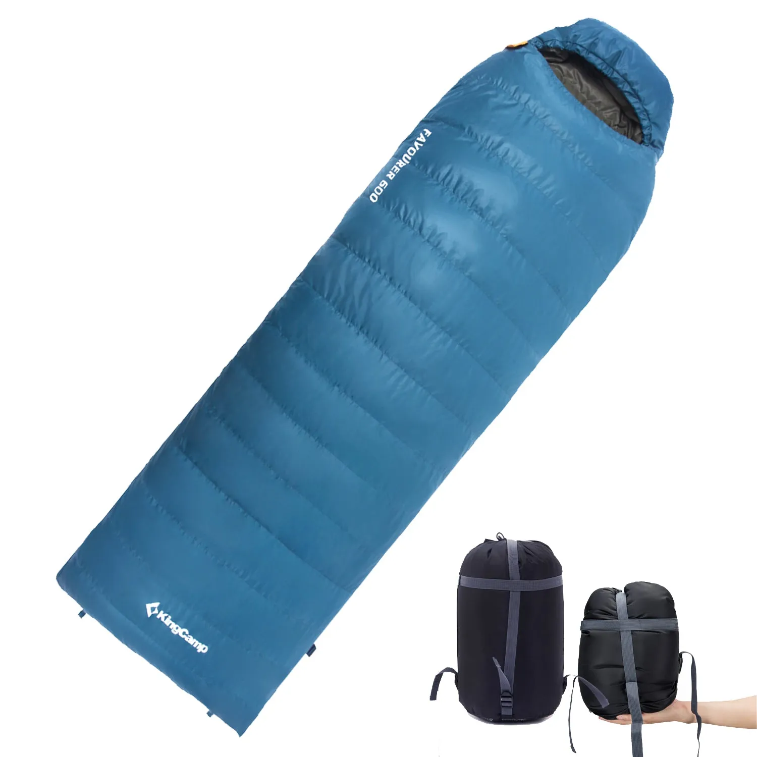 KingCamp FAVOURER 600 Hooded Rectangular Down Sleeping Bag