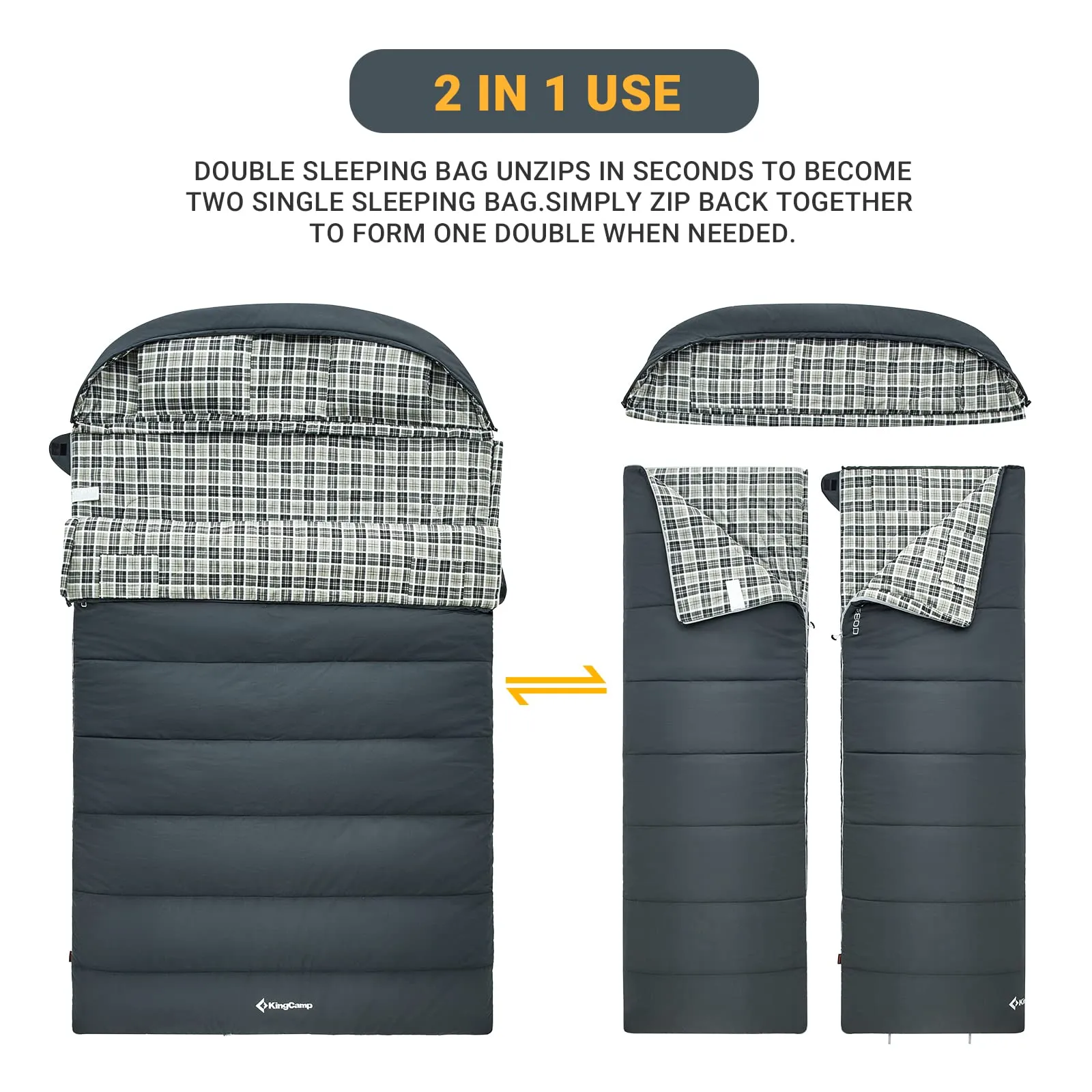 KingCamp Sports Hunter Sleeping Bag Single/Double