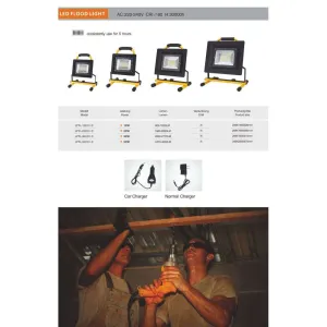 Liper LED Rechargeable 50W Flood Light 6500K IP65