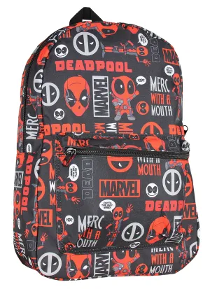 Marvel Deadpool Merc With A Mouth Verbiage All Over Print Laptop Backpack