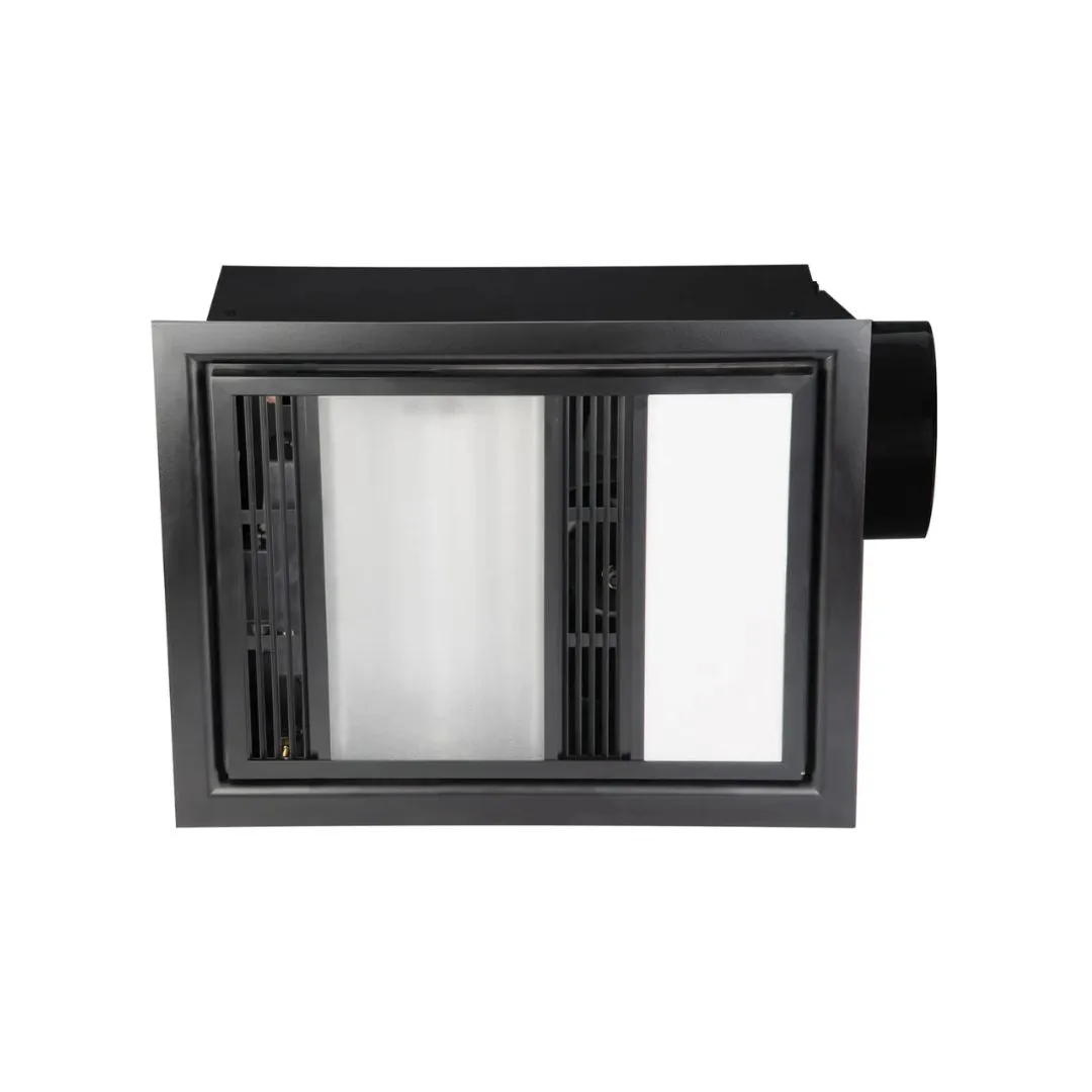 Mercator Domini Premium Bathroom 3-in-1 Heater Exhaust Fan Light - Black