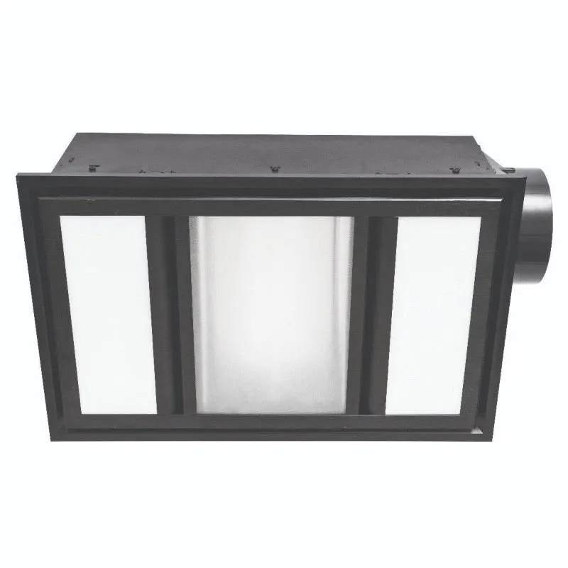 Mercator Domino Premium Bathroom 3-in-1 Heater Exhaust Fan Light - Black