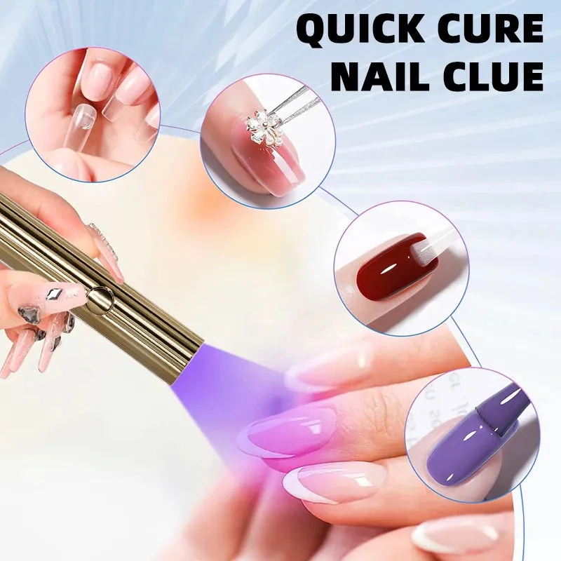 Mini UV LED Nail Dryers 3W Portable Quick Nail Drying Lamp USB Rechargeable Mini Flashlight Pen For Nail Gel Curing Salon Tools