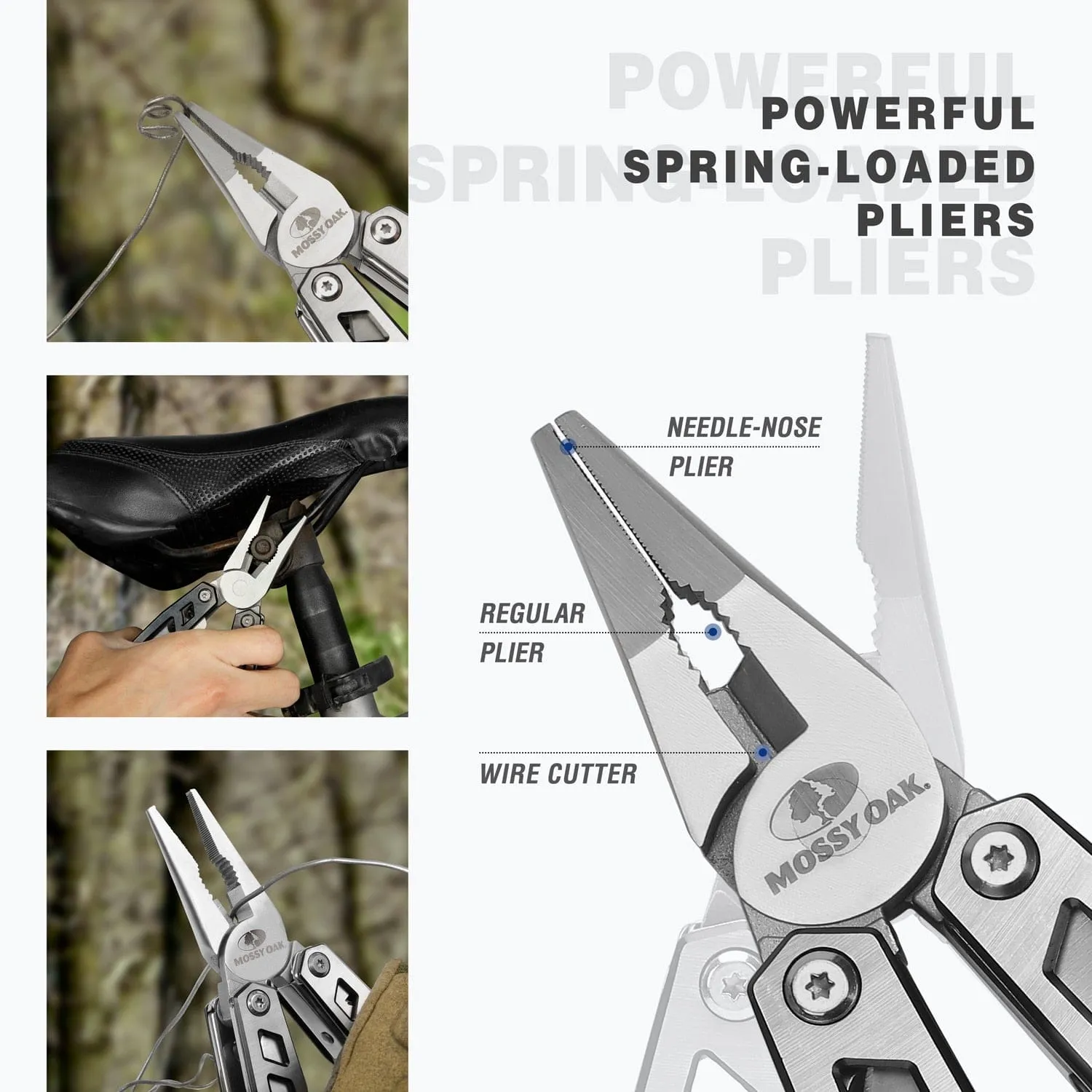 MOSSY OAK 21 in 1 Multi Tool Plier Wire Stripper Folding Plier Outdoor Camping Multitool Portable Folding  Pocket Pliers