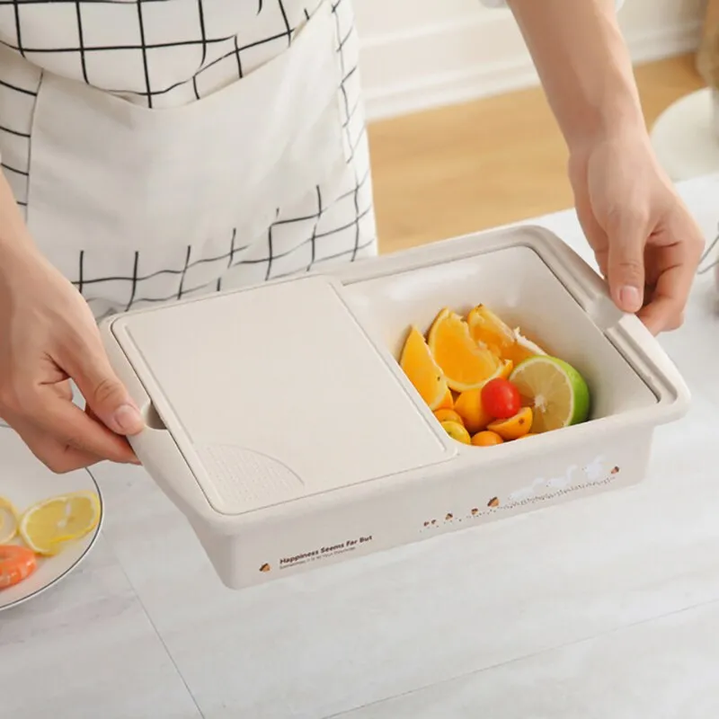 Multifunctional Storage Basket Cutting Board