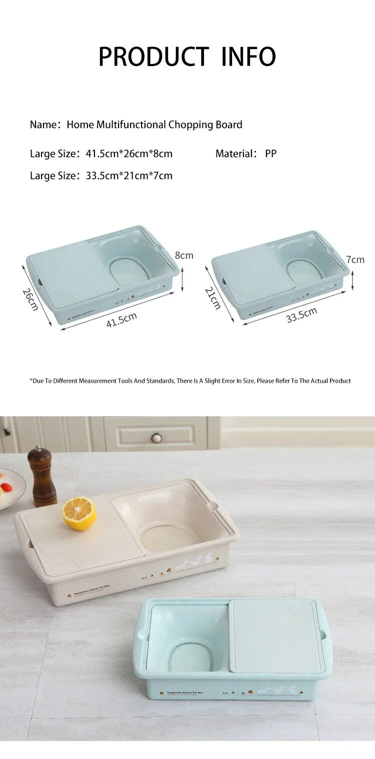 Multifunctional Storage Basket Cutting Board