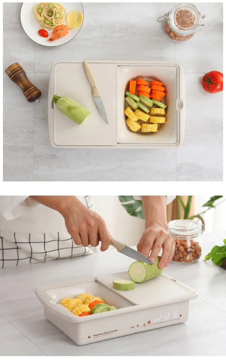 Multifunctional Storage Basket Cutting Board