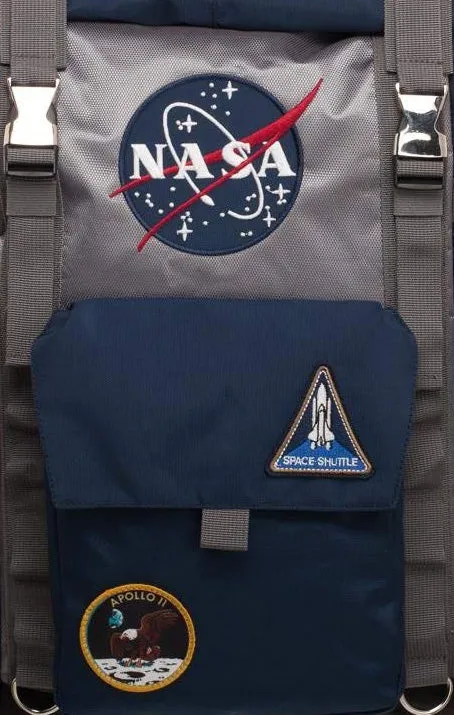 NASA Backpack Meatball Logo Roll Top Built Up Space Laptop Bag